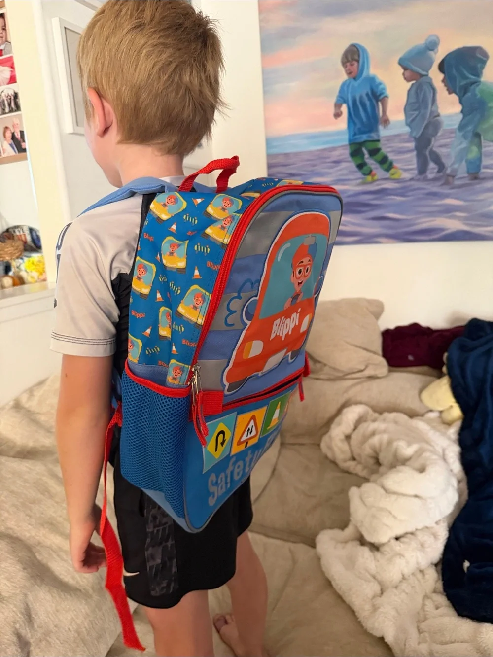 Safety First Kids Backpack - Blue & Orange